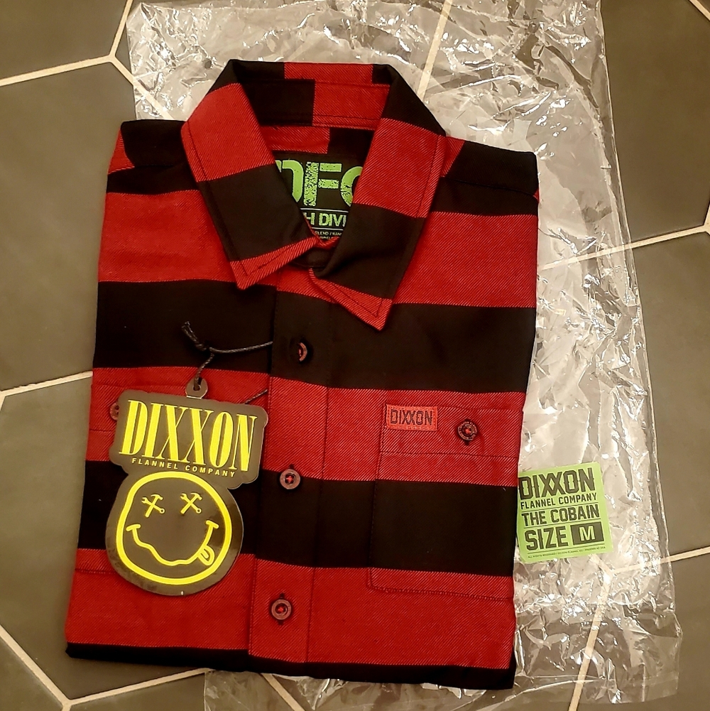 DIXXON "The Cobain" Red and Black Striped Youth Medium
